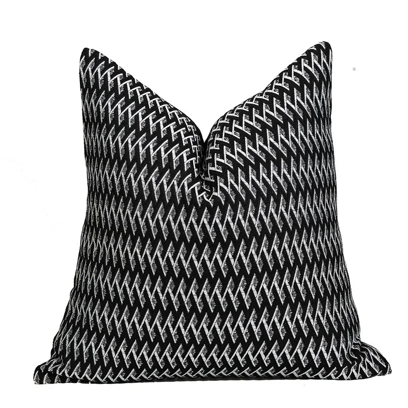 Stripe Jacquard Square Cushion Cover, Beige, Grey, Brown, Pillow Covers for Sofa, Car, Living Room, Hot Popular