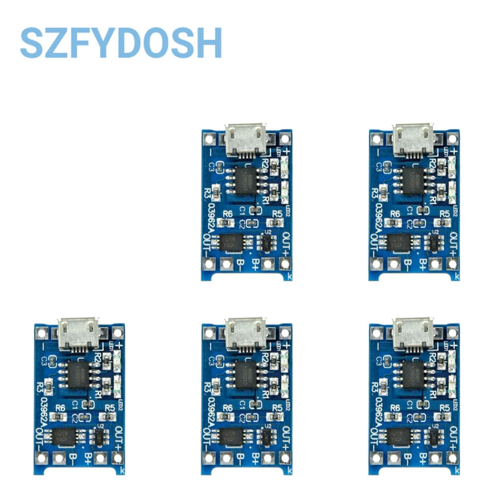 5/10PCS Type-c Micro Mini USB 5V 1A 18650 TP4056 Lithium Battery Charger Module Charging Board With Protection Dual Functions