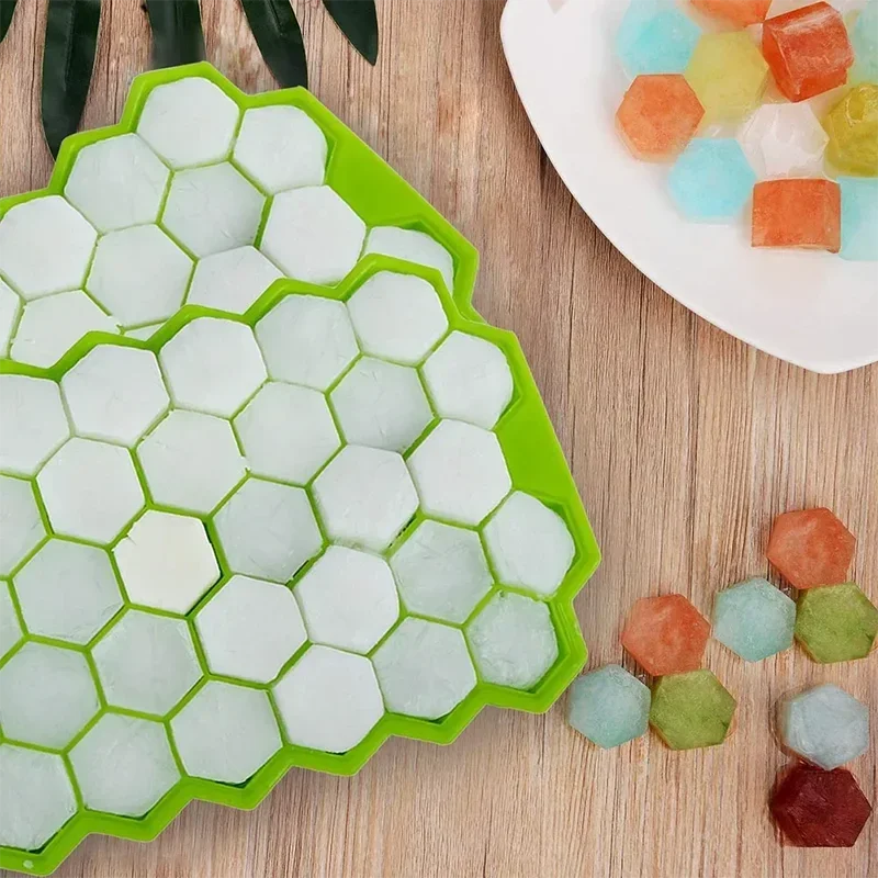 37 Cavity Silicone Ice Cube Mold with Lids Large-capacity Ice Trays Food Grade Ice Maker BPA Free Reusable Kitchen Gadgets