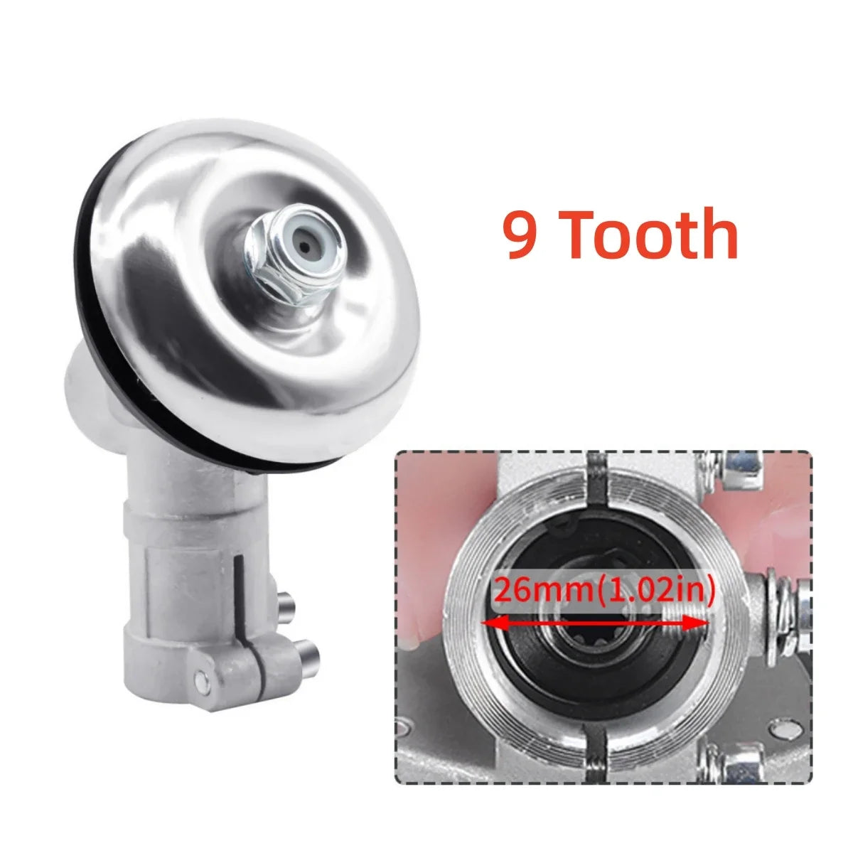 26mm/28mm 7/9 Teeth Trimmer Gearbox Gearhead Brushcutter Grass Trimmer Replace Gear Head Lawn Mower Parts Gardening Tool