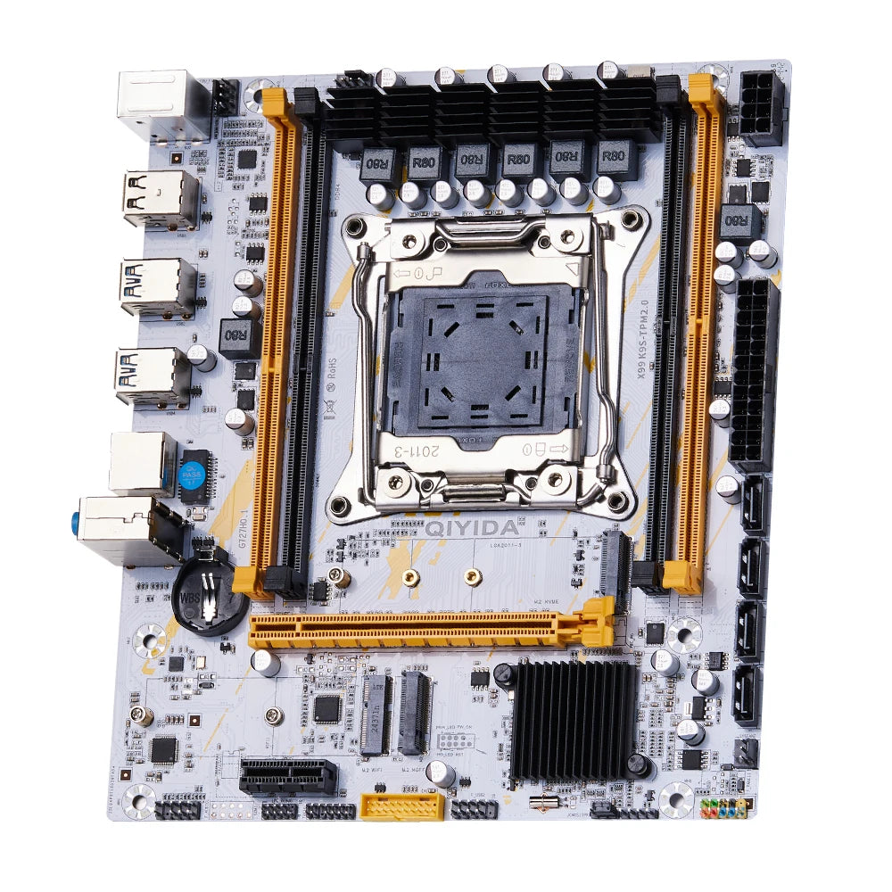 QIYIDA X99 Motherboard LGA 2011-3 Set Kit Xeon E5 2680 V4 CPU Processor 32G=2*16G DDR4 REG ECC RAM Memory NAME M.2