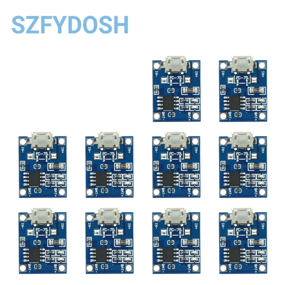 5/10PCS Type-c Micro Mini USB 5V 1A 18650 TP4056 Lithium Battery Charger Module Charging Board With Protection Dual Functions
