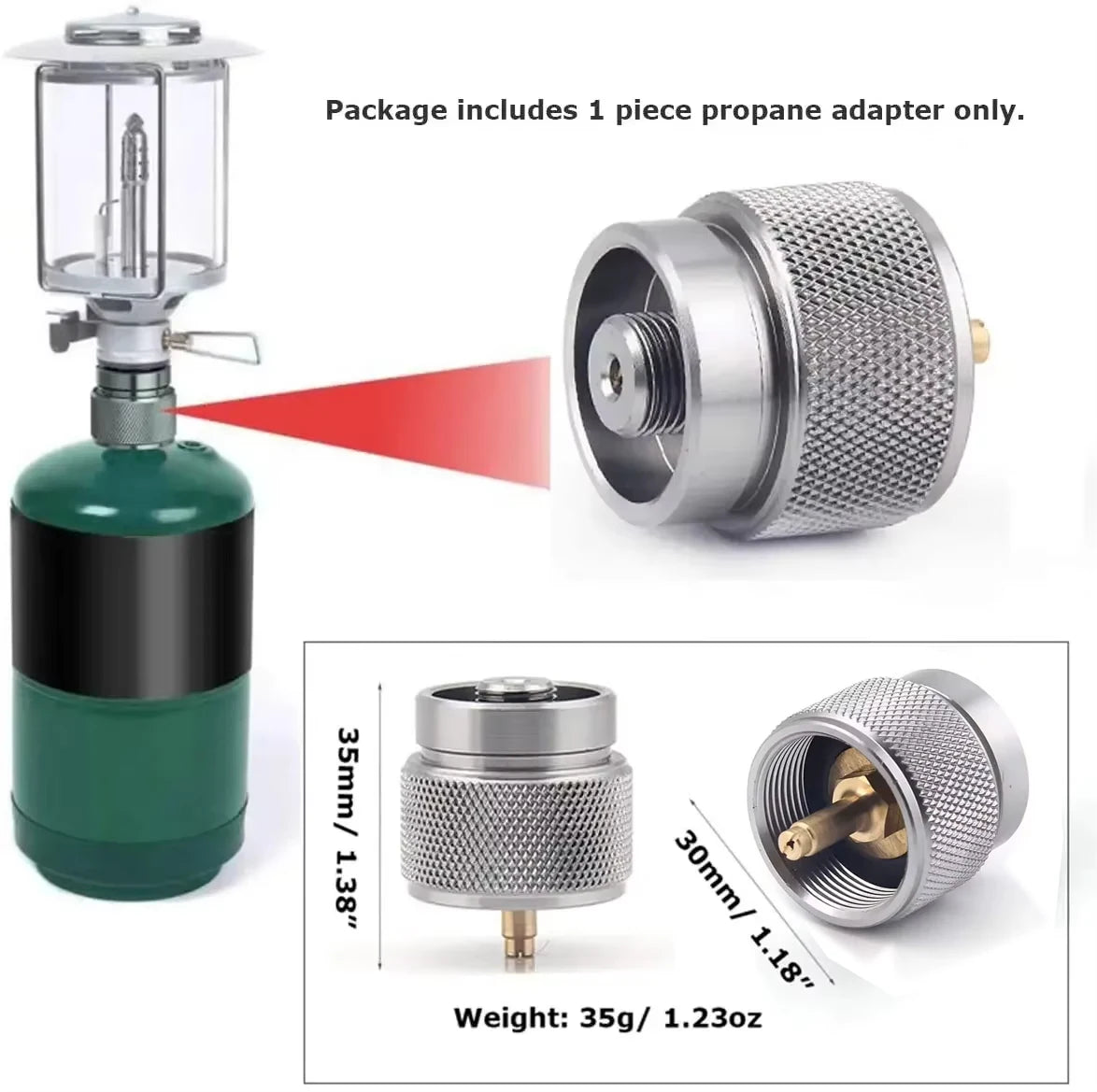 Propane Adapter Camping Gas Stove Adapter Converter Propane Valve Cylinder Canister Adapter for Outdoor Camping Gas Tank