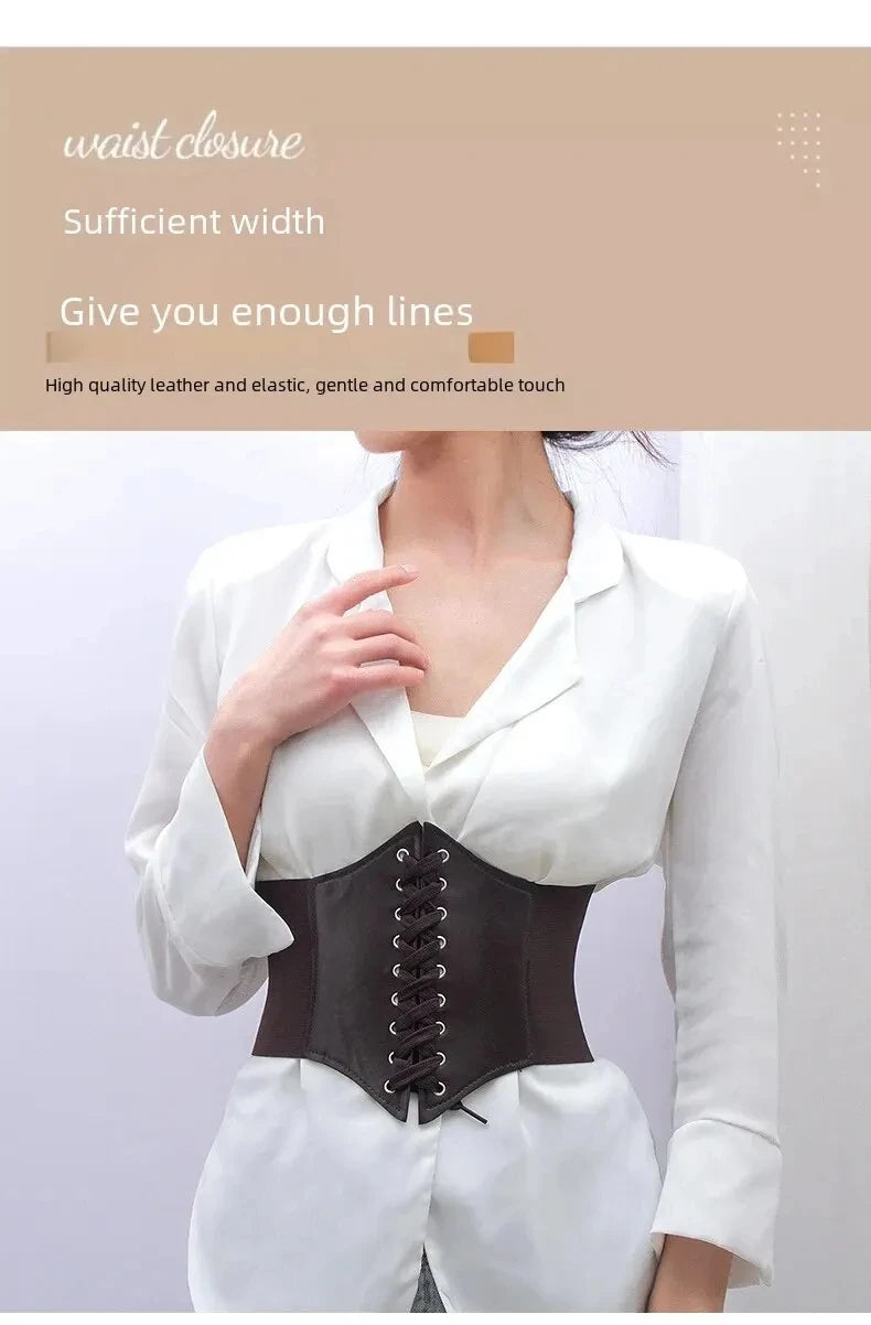 Elastic Loose Ladies Waist Belt Summer Versatile Decoration Dress Western Suit Coat Wide Waist Sealing Band Outerwear