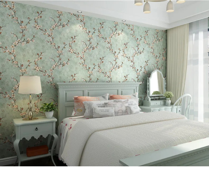 Floral Wallpaper Self-adhesive Warm Girl Bedroom 3d Thickening Wall Decoration Stickers Living Room Restaurant Sofa Background