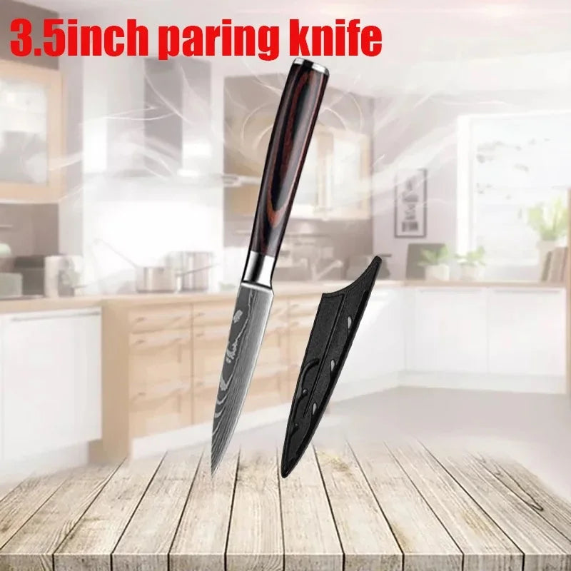 Kitchen Knives High Stainless Steel Chef Knife Slicing Butcher Boning Knife Cleaver Meat Vegetables Fruit Fish Filleting Knife