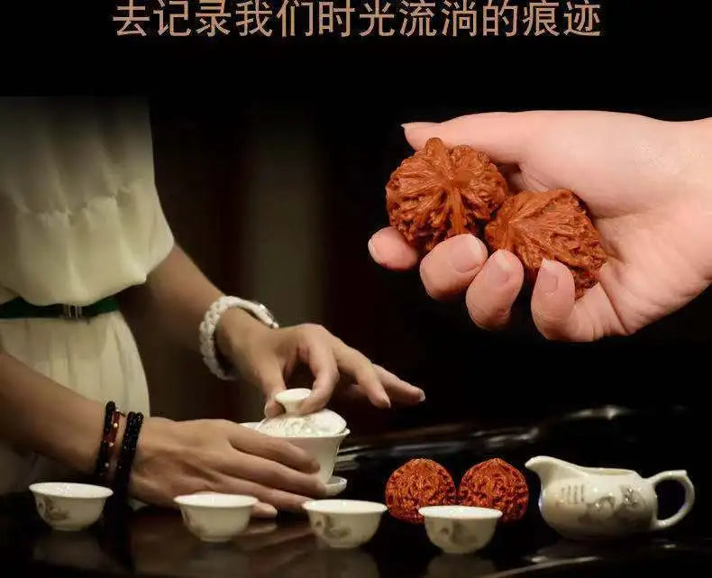 Palm Massage Chinese Walnuts A Pair Of Natural Wenwan Walnut Handball Health Care Grip Ball  Elderly Gift Massage Gadget