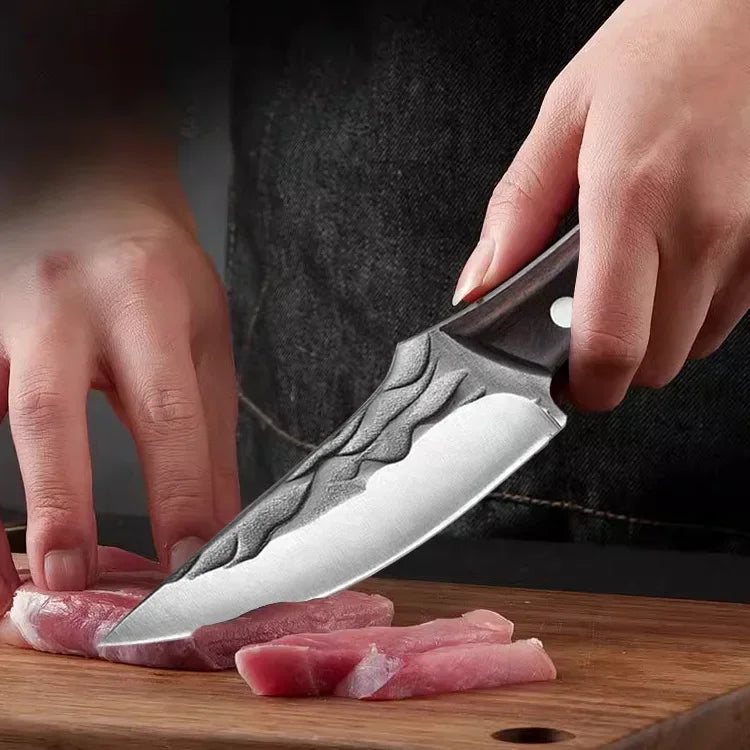 Kitchen Knives Meat Cleaver Slicing Fish Fruit Vegetables Butcher Boning Knife Wooden Handle Stainless Steel Chef Barbecue Knife