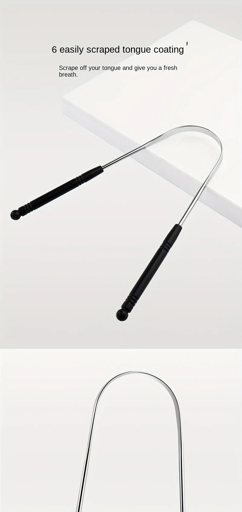 1PCS Stainless Steel Tongue Scraper Oral Tongue Cleaner Brush Tongue Toothbrush Oral Hygiene High Quality Tounge Scraper