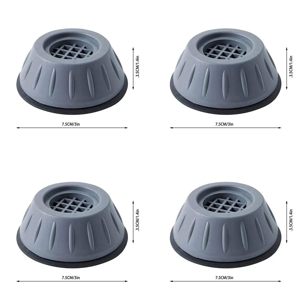 Anti Vibration Feet Pads Rubber Mat Slipstop Silent Universal Washing Machine Refrigerator Furniture Fixed Raiser Dampers Stand