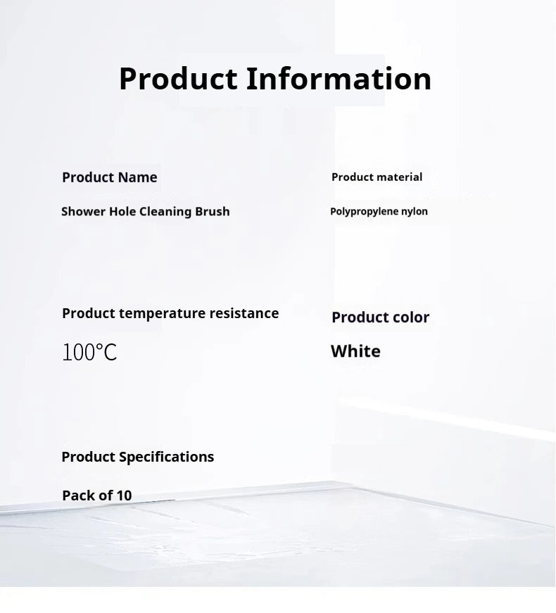 10-50 Shower Cleaning Brush Bathroom Micro Nylon Brush Nozzle Anti-clogging Cleaning Tools Bathroom Accessories