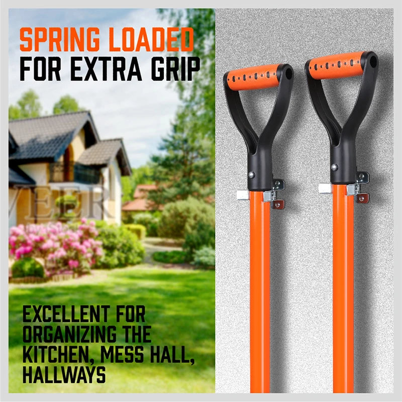 10 Pack Shovel Holder Wall Mount Outdoor Garden Yard Tool Organizer for Garage Shed Organizers and Storage Hooks