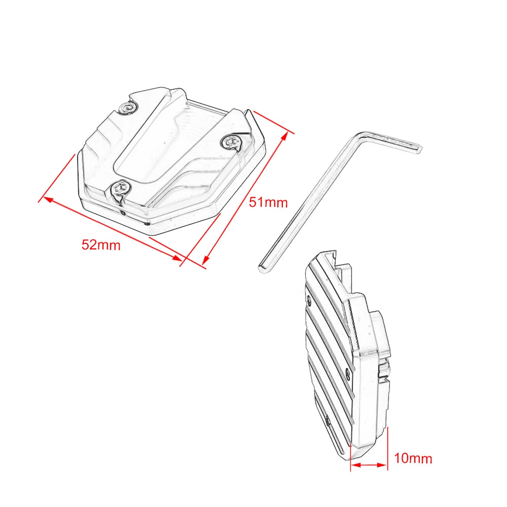 Motorcycle Bikes Kickstand Extender Foot Side Stand Extension Foot Pad Support Plate Motorcycle Accessories