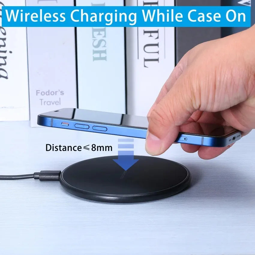 60W Wireless Charger Pad for iPhone 14 13 12 11 Pro Max X Samsung Xiaomi Huawei QC Power Bank Fast Charging Dock Station