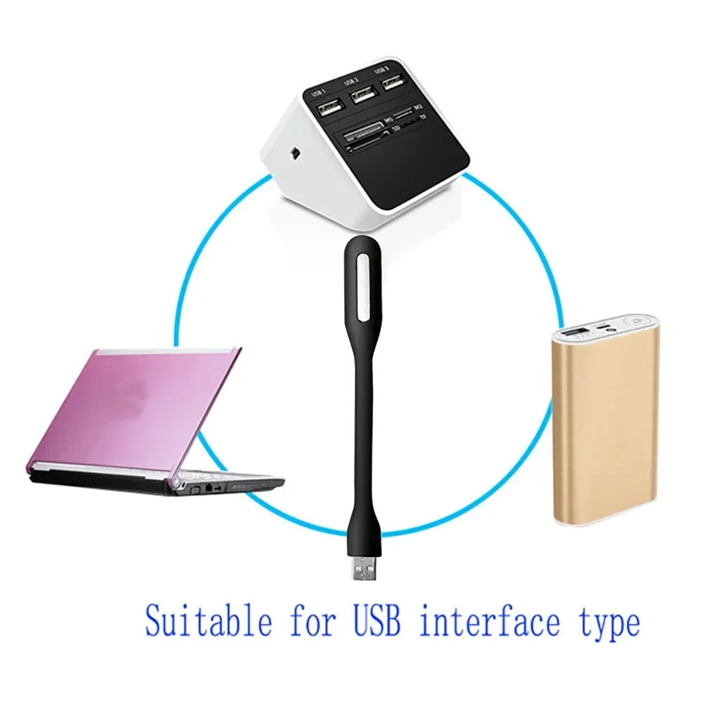 Mini USB LED Light Portable Book Reading Light 5V 1.2W Small USB Lamp Foldable Eyesight Light for Power Bank PC Notebook Laptop