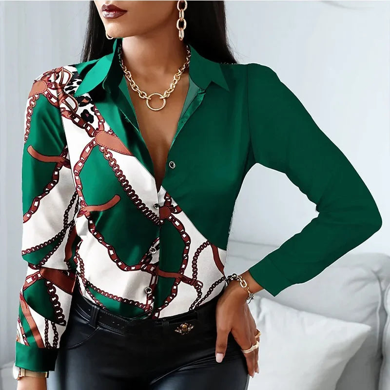 Autumn Fashion Button Up Shirt Spring Vintage Blouse Women White Lady Long Sleeves Female Loose Streetwear Shirts Design Tops