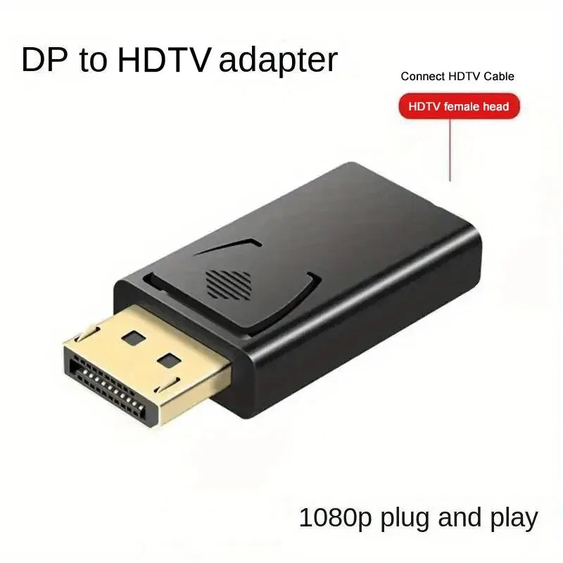 DP To HDTV 4K Connector DisplayPort DP Male to HDTV Female Adapter Converter Video Audio Plug Switch For Computer TV Laptop