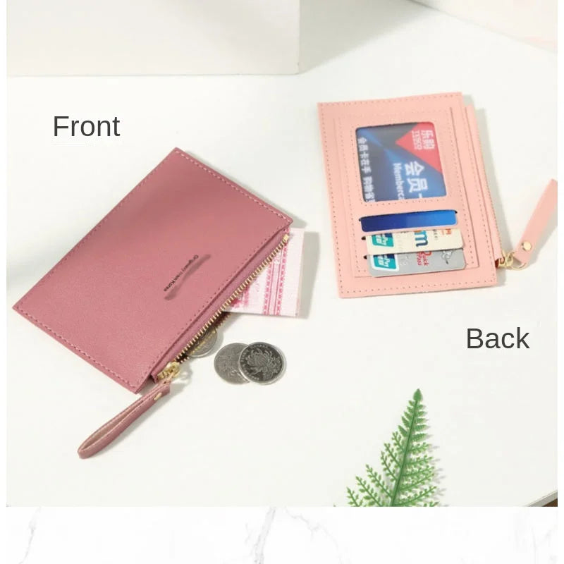 Mini Business Portfolio of Men, Credit Card Design Pu, Girl, Lady, Name Women's Bag
