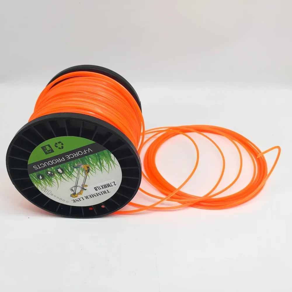 2.7mmx100m Brush Cutter Sharp Rope Grass Mower Pentagram Nylon Mowing Trimmer Line Trimmer Head String Grass Trimmer Roll Line
