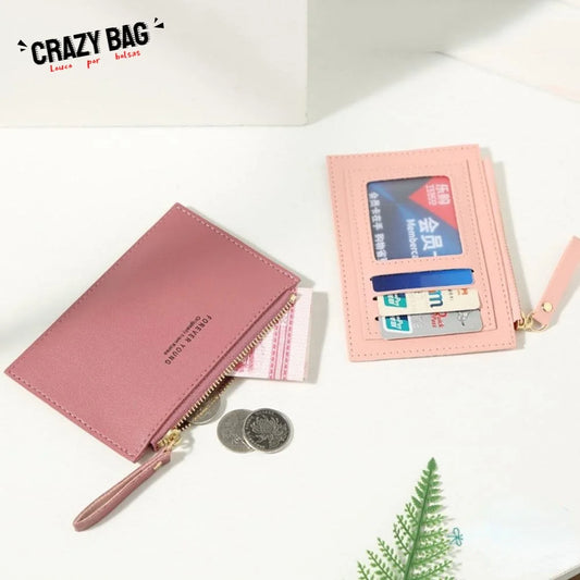 Mini Business Portfolio of Men, Credit Card Design Pu, Girl, Lady, Name Women's Bag