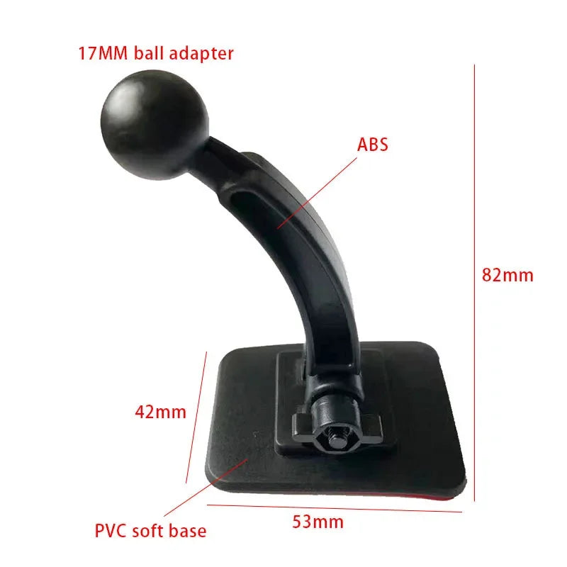 13mm 15mm 17mm Ball Head For Magnetic Car Phone Holder GPS Gravity Support Stand Mount Hook 360 Rotation Bracket Base