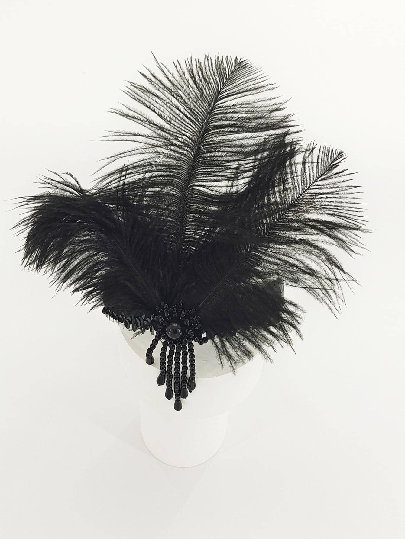 Headband 1920s Makeup Ball Decoration Feather Headband Gatsby Single Party Ladies Headwear Dress Up Feather Headband