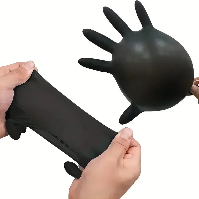 10-100pcs Gloves Disposible Latex Free Black Nitrile PVC Gloves Housework Cleaning Car Industry Gardening Pet Care Cooking Tools