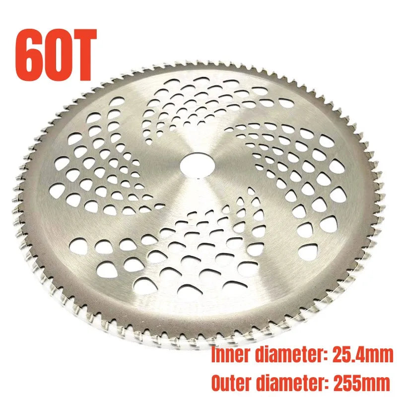 1pc Durable 40/60/80 Teeth Mower Head, Blade Wood Mower Disc Fixed Four-Piece Set for Lawn Mower, Garden Weed Mower Parts