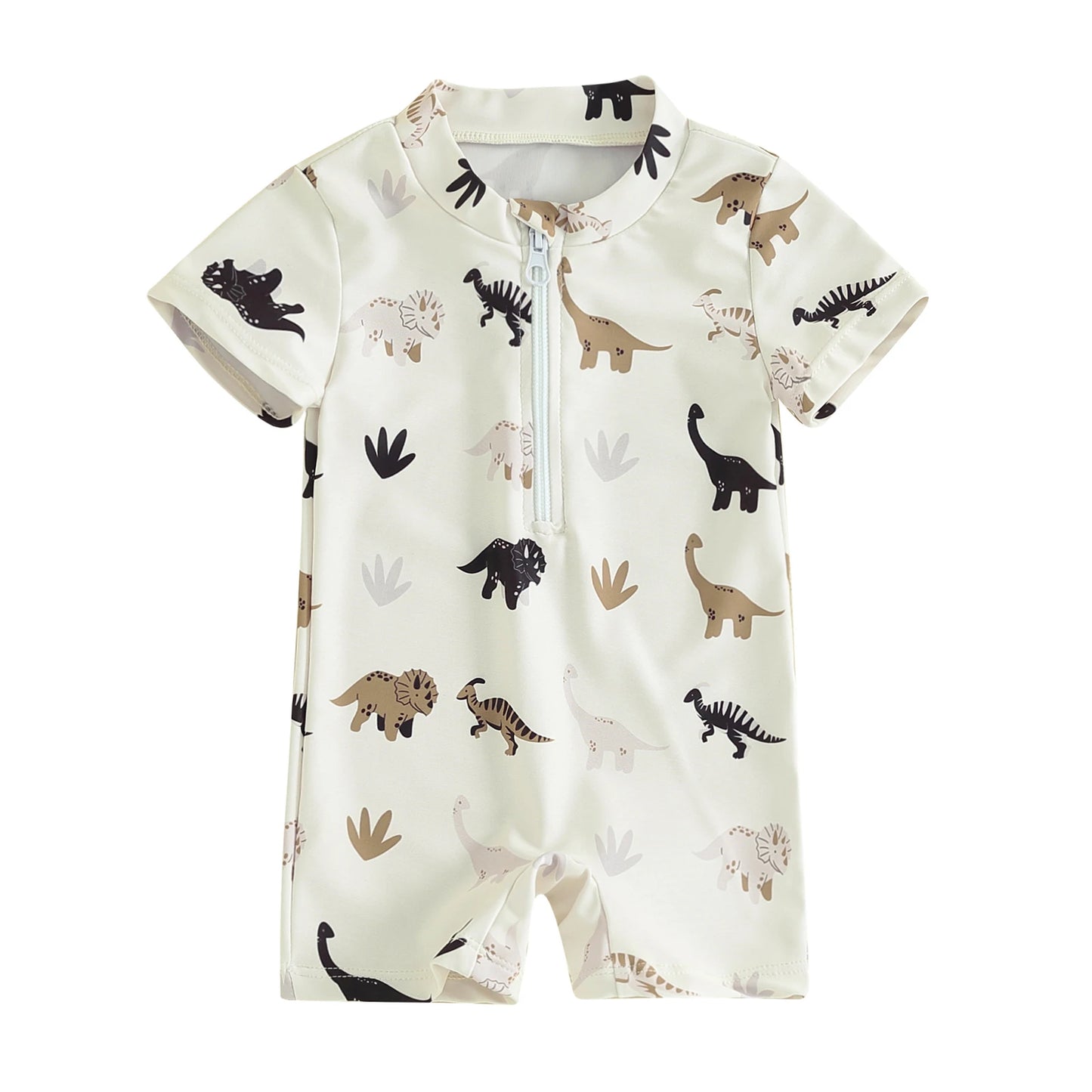 ma&baby 0-3Y Newborn Infant Toddler Baby Boy Girl Swimsuit Dinosaur Coconut Tree Short Sleeve Swimwear Beachwear Bathing Suit