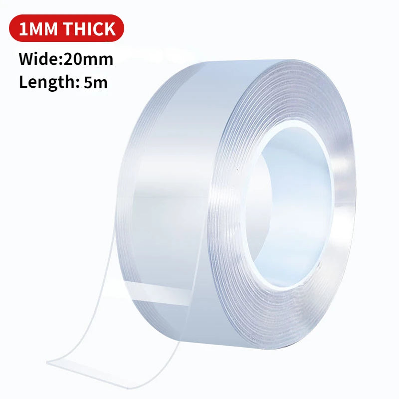 Nano Double Sided Adhesive Waterproof Transparent Reusable Acrylic Double Side Adhesive Suitable For Home Bathroom Decoration