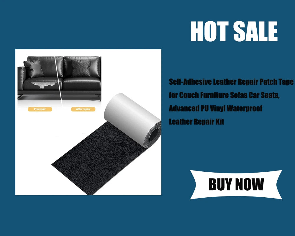 Faux Leather Fabric Autoadhesivo Tape Sofa Car Seats Handbags Jackets Furniture Shoes First Aid Patch Stickers Synthetic Leather