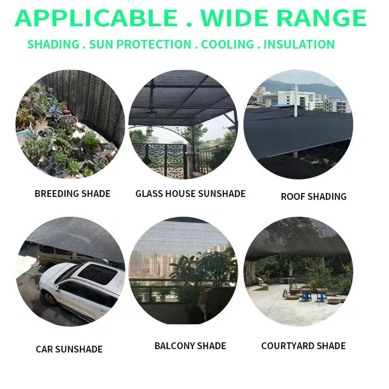 HDPE Sunshade Net for Garden, UV Protection, Outdoor Pergola, Sun Cover, Pool Awning, Plant Shed Sail, 90% Shading