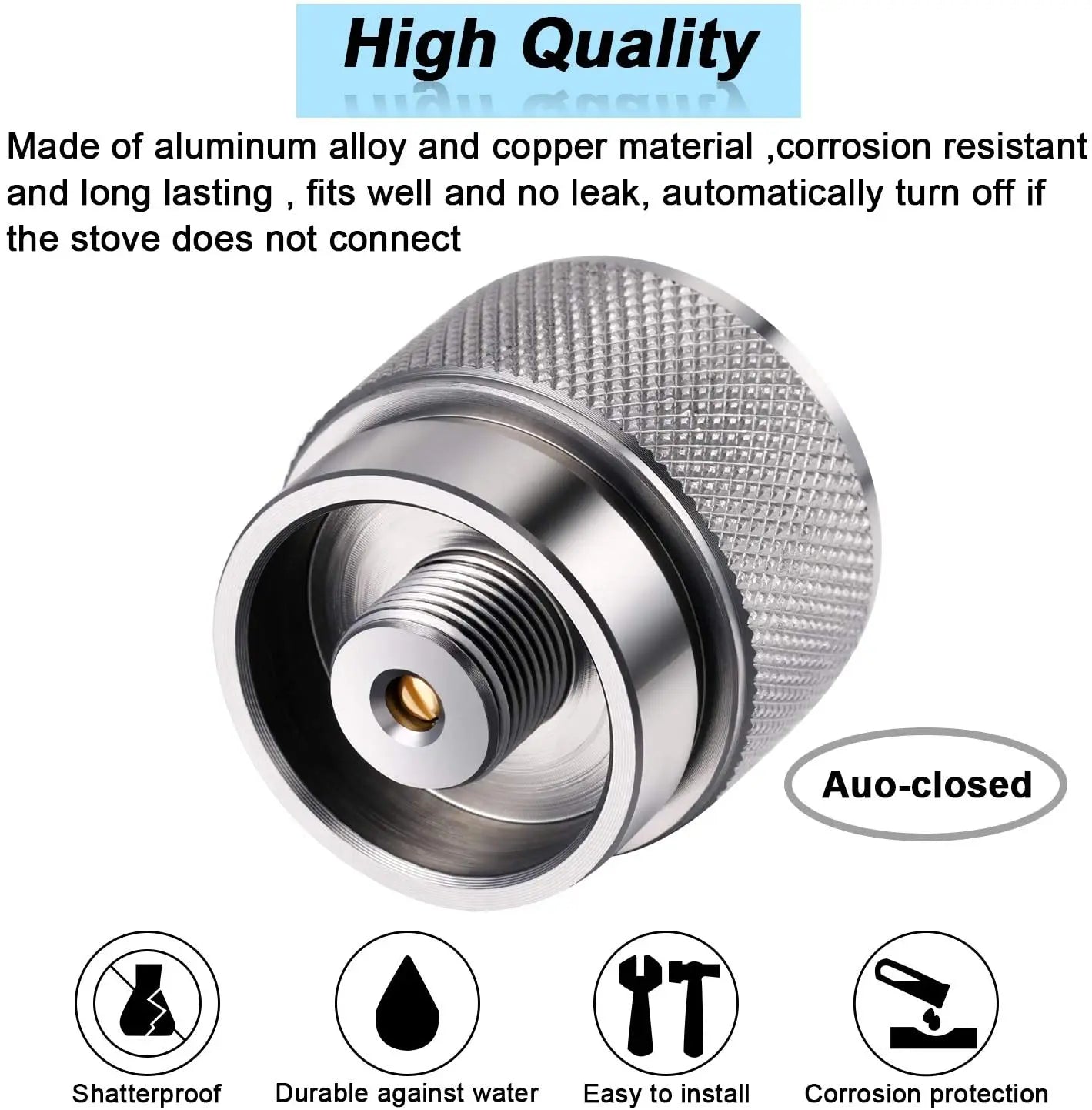 Propane Adapter Camping Gas Stove Adapter Converter Propane Valve Cylinder Canister Adapter for Outdoor Camping Gas Tank