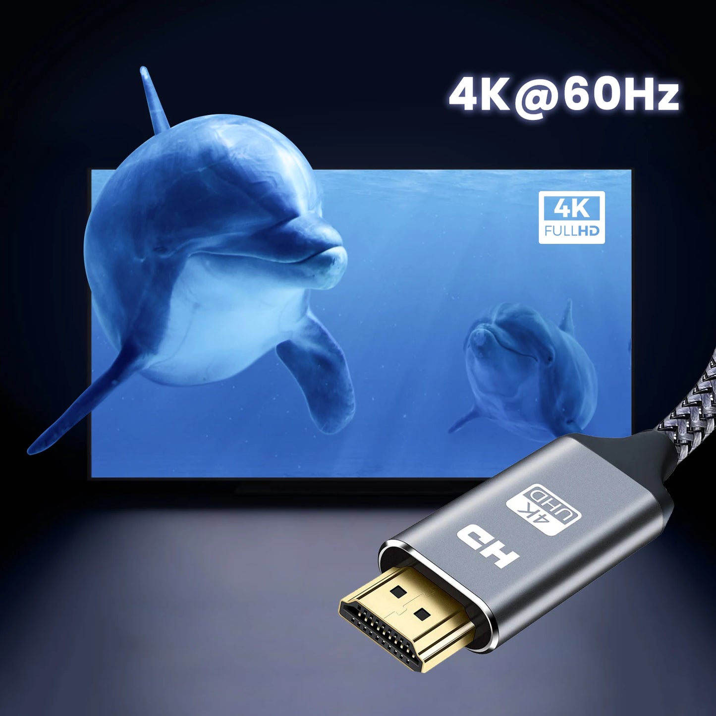 HDMI 2.0 Cable 4K HDR 3D High Speed Ethernet Cable for PS3  PS4 Xbox Fire TV Stick Blue Ray Player