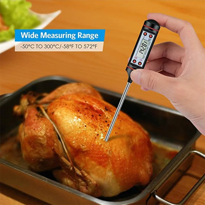 Professional Digital Kitchen Thermometer Barbecue Water Oil Cooking Meat Food Thermometers 304 Stainless Steel Probe Tools
