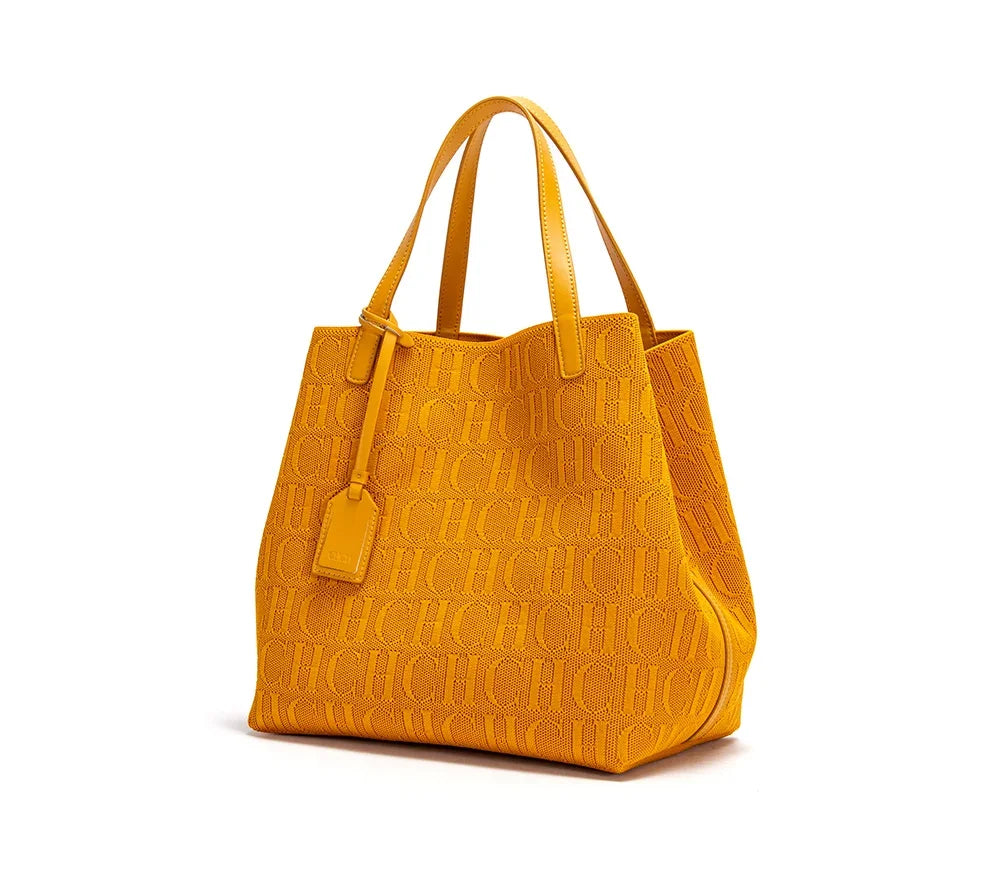 CH High-quality Temperament Ladies Handbag Handmade Large Capacity Women's Shoulder Bag Fashion Classic New Solid Color
