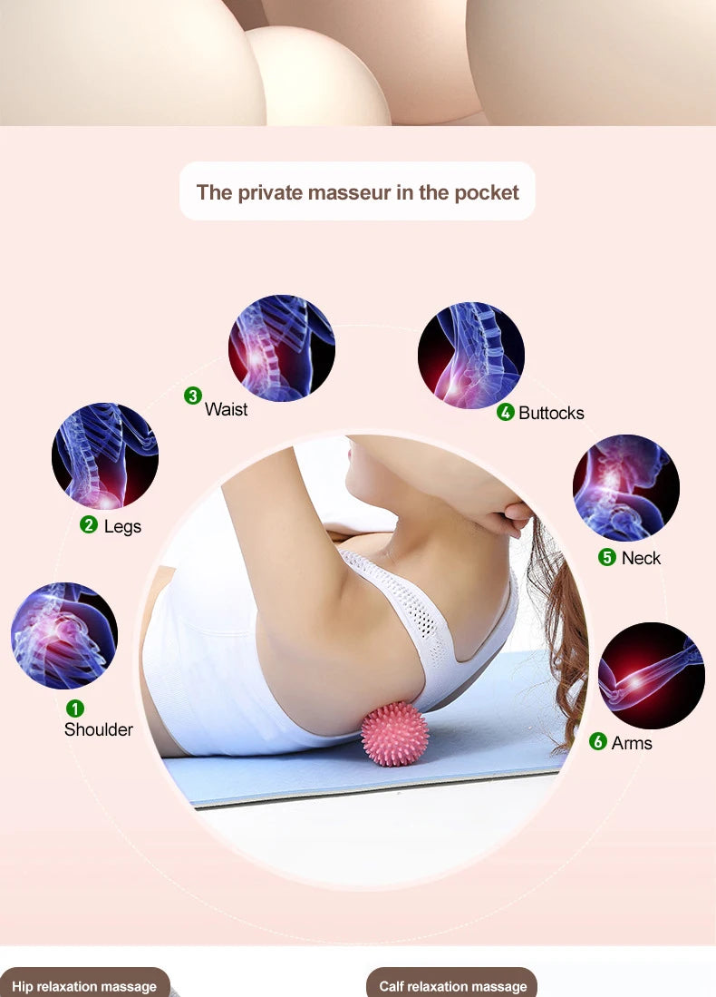 Durable PVC Spiky Massage Ball Trigger Point Sport Fitness Hand Foot Pain Relief Plantar Fasciitis Reliever Hedgehog Balls 6cm