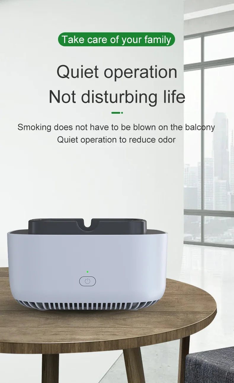 Smart Cigarette Ashtray Air Purifier Anion Purification Practical Automatic Purifier Ashtray Portable Gadgets for Car Ashtray