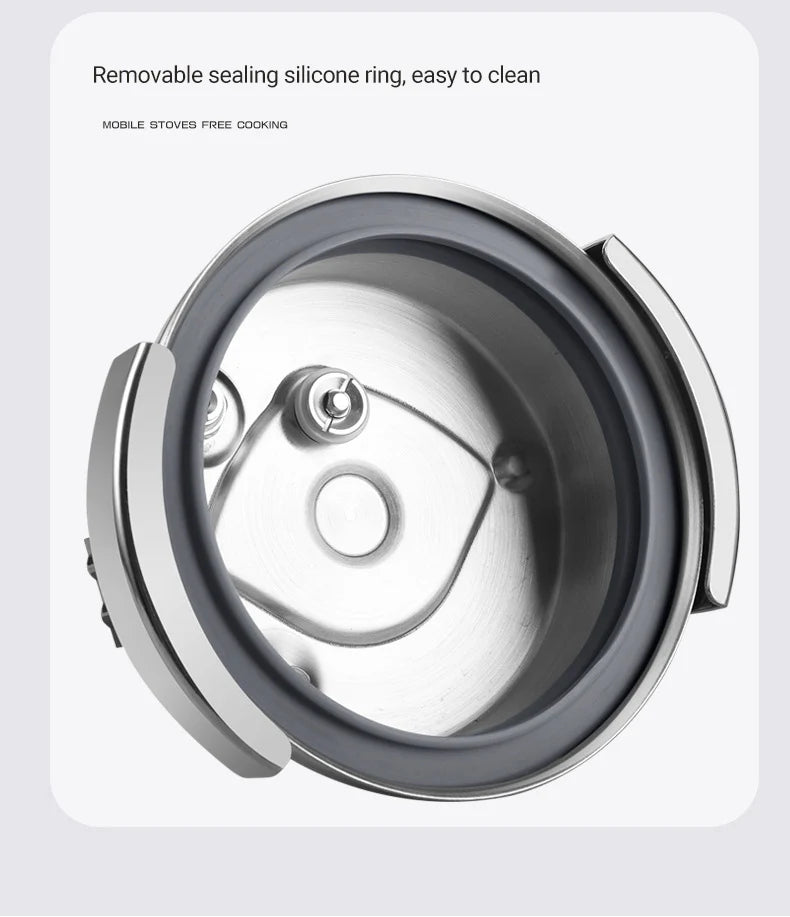 0.8-2L outdoor small pressure cooker camping 304 stainless steel portable kitchen rice cooker cooking tools pressure cooker