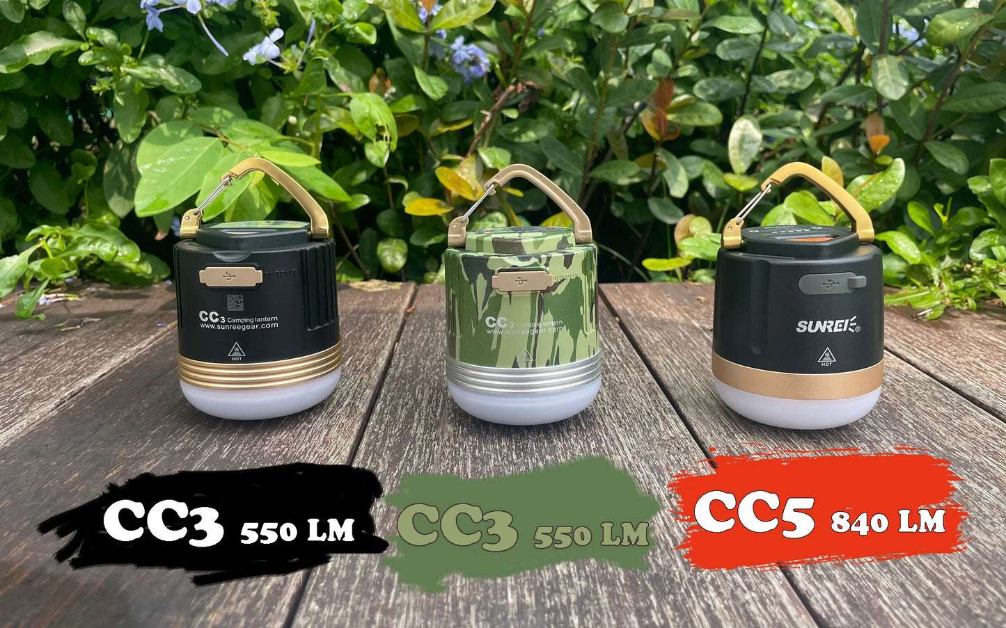 SUNREE CC3  CC5  Camping Lantern 840 Lumens  LED Camping Light USB Rechargeable 9900mAH Battery outdoor lighting For Power Bank