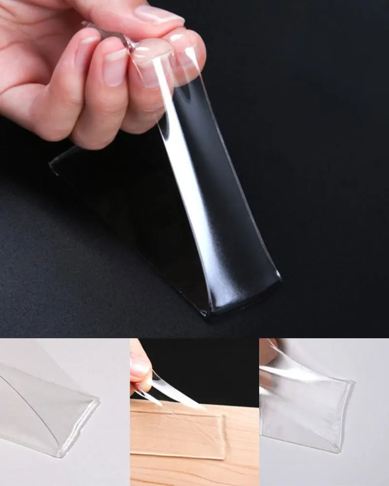 Nano Tape Double Sided Tape Extra Strong Adhesive Non-slip Tape Kitchen Bathroom Reusable Waterproof Super Transparent Tape