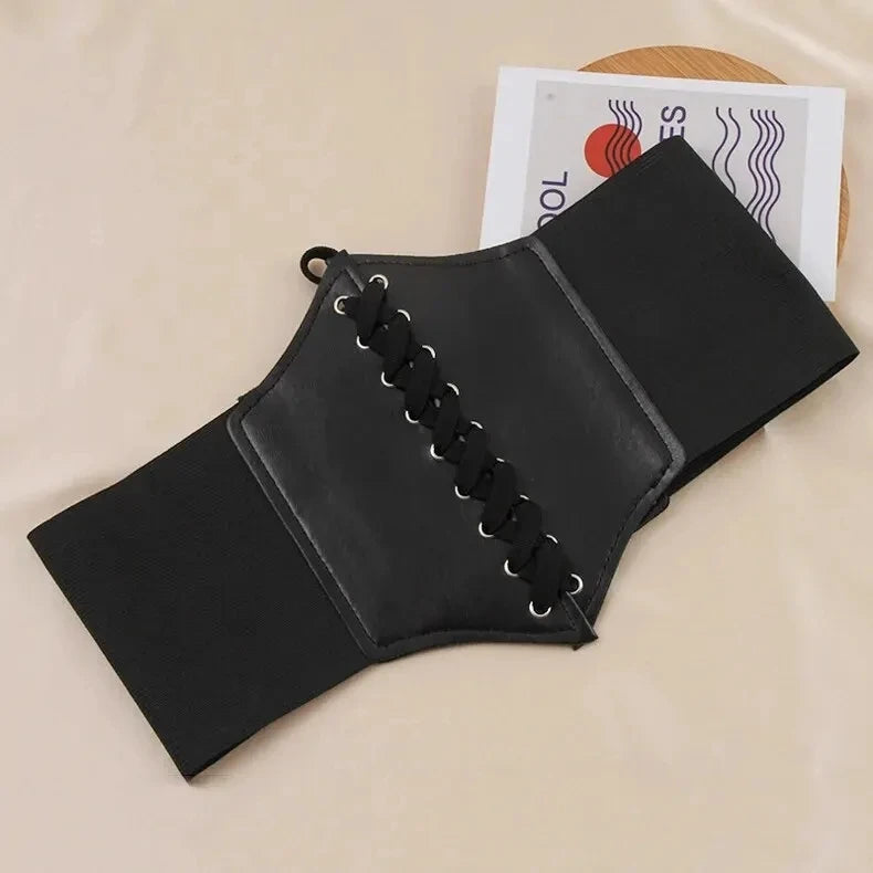 Elastic Loose Ladies Waist Belt Summer Versatile Decoration Dress Western Suit Coat Wide Waist Sealing Band Outerwear
