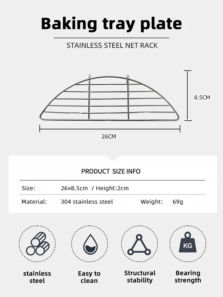 Outdoor Barbecue Net Steam Rack Stainless Steel Camping Barbecue Frying Pan Barbecue Meat Drain Anti Scorching Grill