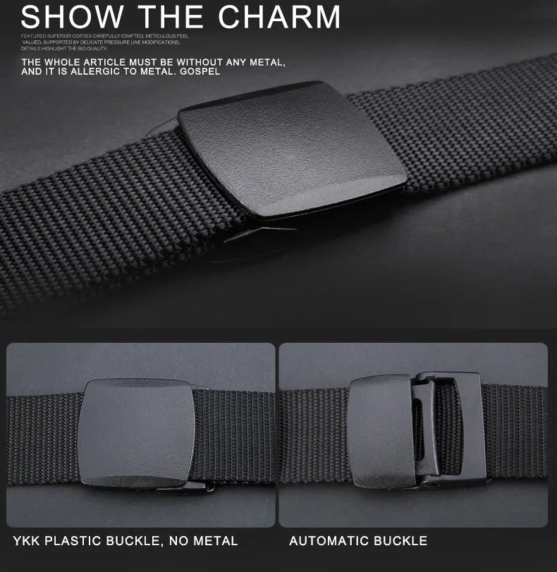 Automatic Buckle Nylon MEN'S Tactical Belts Men's Canvas Belts Premium Pants Belts Sports Belts Nylon Belts