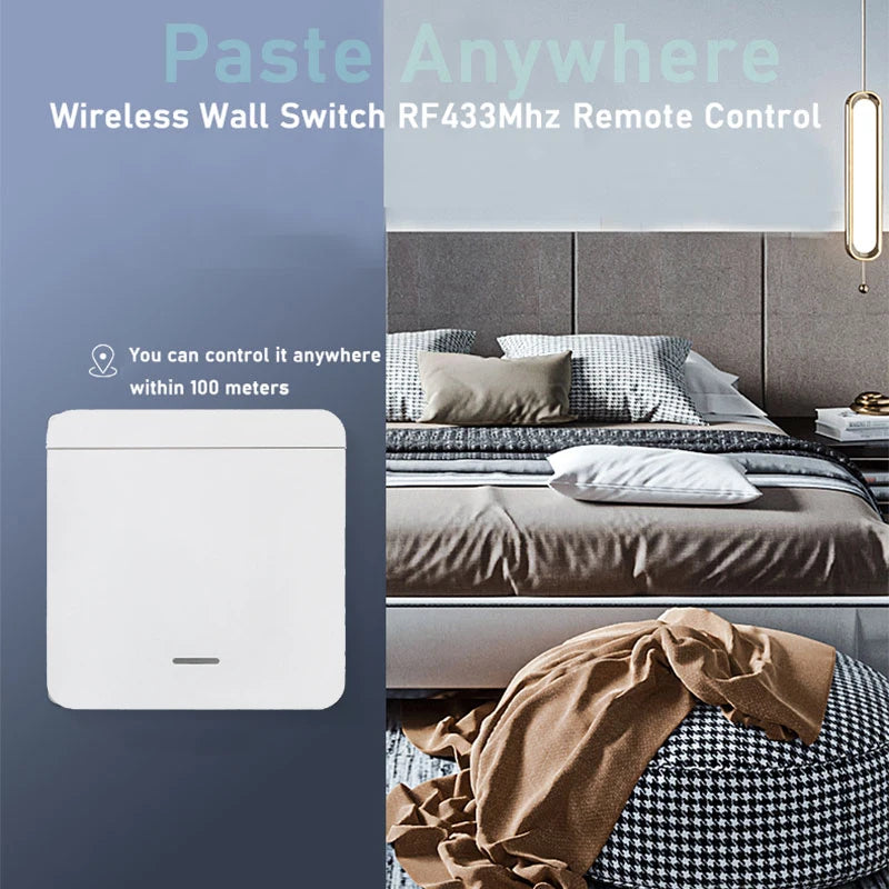 Wireless Smart Wall Switch RF 433Mhz Interruptor Light Switch Remote Control 86 Panel Receiver For Lamp Home Decoration