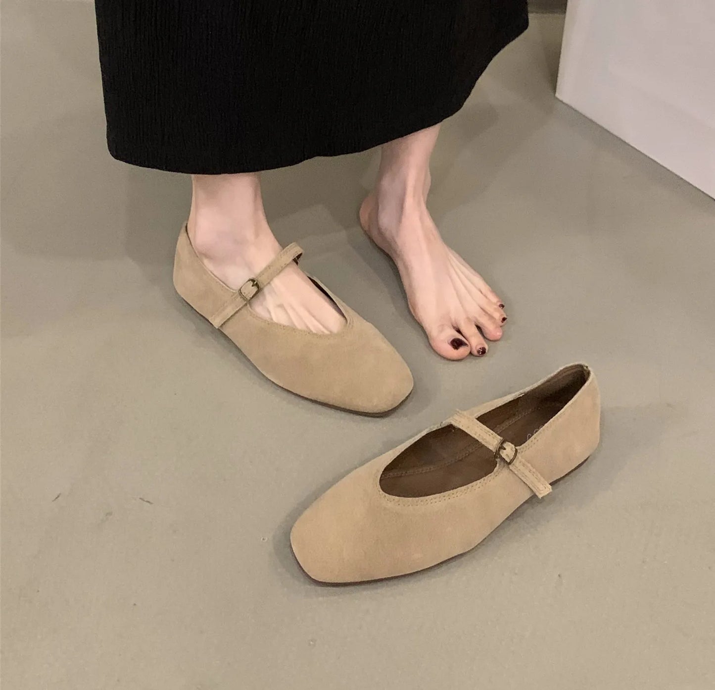 Bailamos 2024 Spring New Brand Women Flats Round Toe Shallow Slip On Ladies Casual Ballet Shoes Soft Leather Eelgant Dress Shoes