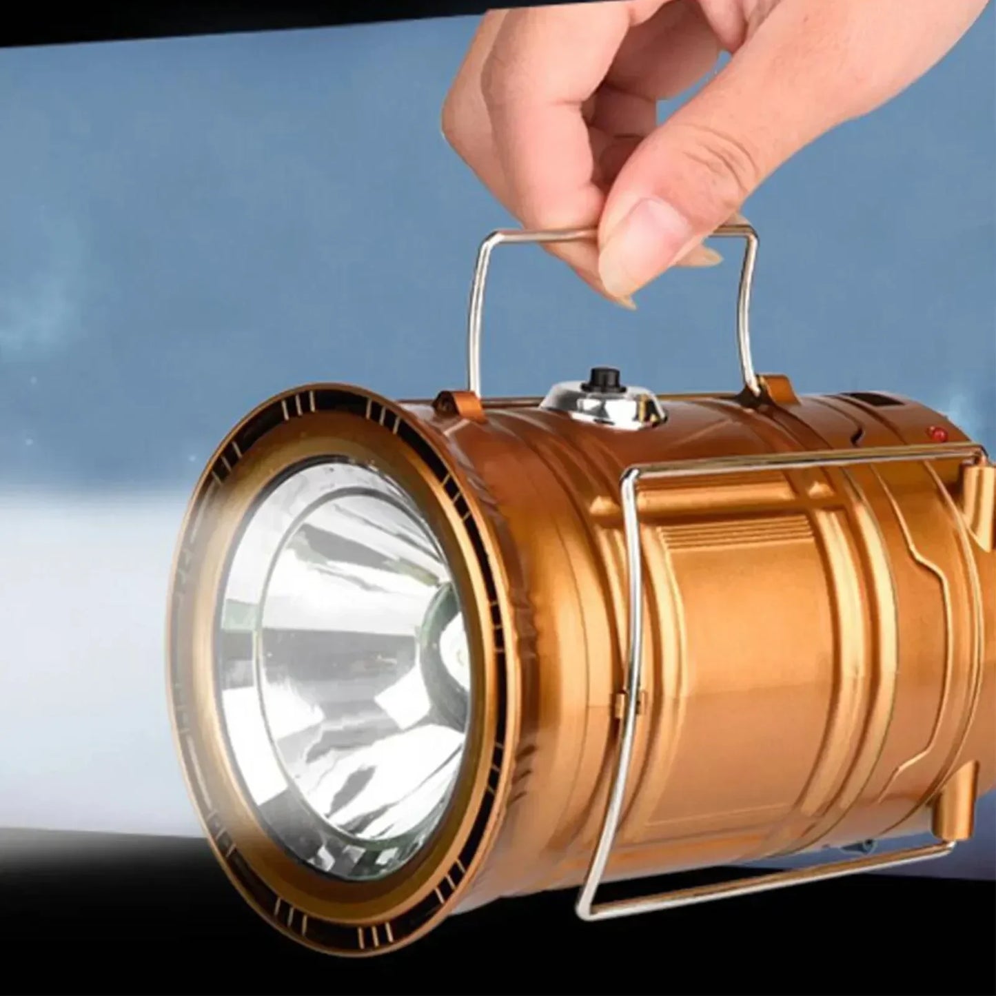 Solar Portable Lantern LED Flashlight Telescopic Torch Outdoor Camping Light Tent Lamp USB Rechargeable Emergency Work Light