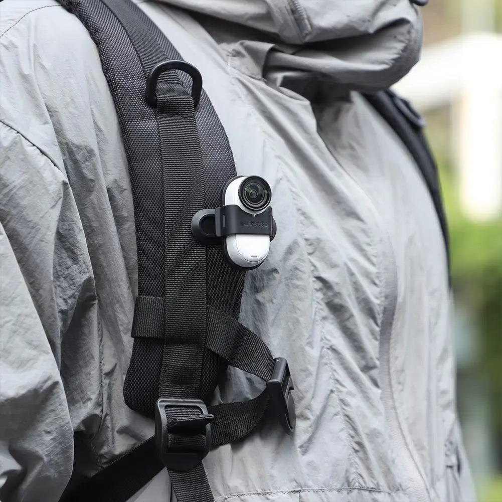 For Insta360 GO 3S Backpack Clip GO3 Sports Camera Stand 360 Degree Rotating Crocodile Clip Camera Accessories