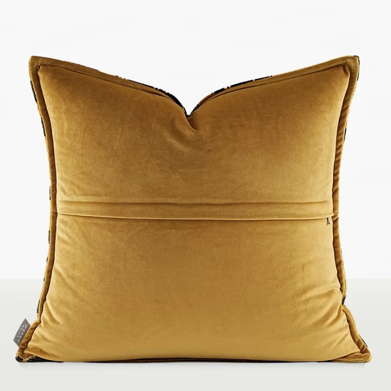 Yellow Tiger Stripe Pillows Luxury Velvet Cushion Case Living Room Decorative Pillow Cover For Sofa Modern Home Decorations