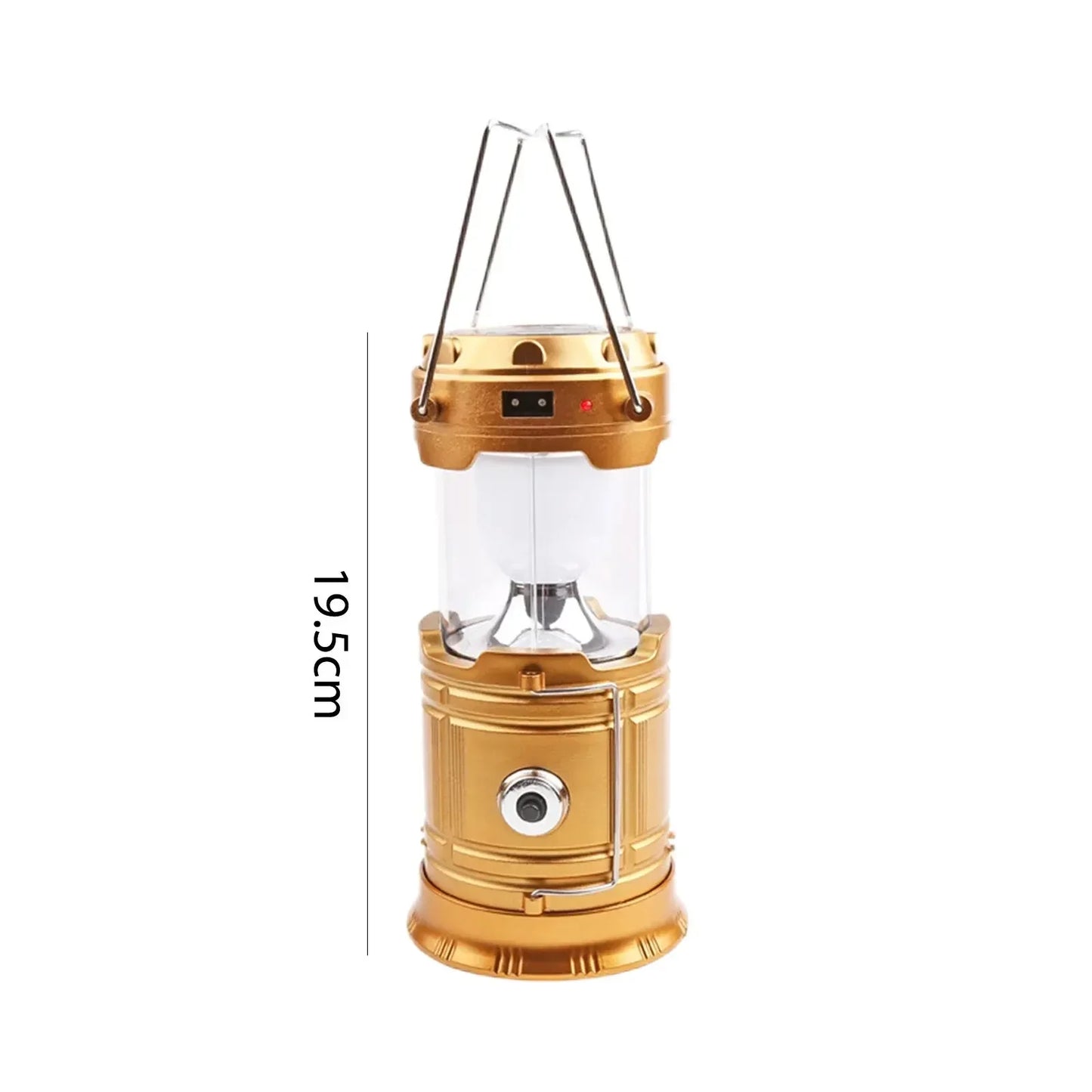 Solar Portable Lantern LED Flashlight Telescopic Torch Outdoor Camping Light Tent Lamp USB Rechargeable Emergency Work Light